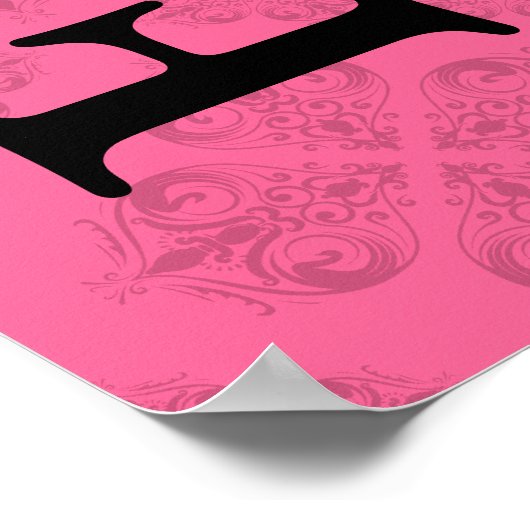 Personalisierte Wachstumstabelle - Barock Poster (Ecke)