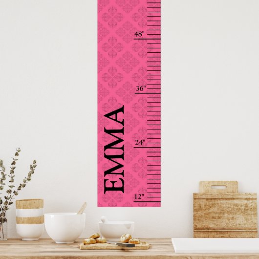 Personalisierte Wachstumstabelle - Barock Poster (Küche)