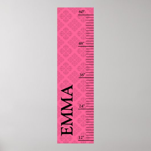 Personalisierte Wachstumstabelle - Barock Poster (Vorne)