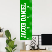 Personalisierte Wachstumstabelle - Feld Poster (Heimbüro)