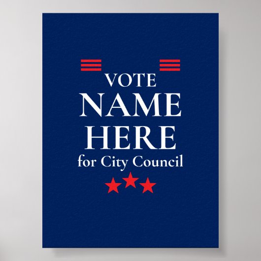 Personalisierte Wahlkampagne Poster (Vorne)