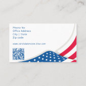 Personalisierte Wahlkampagne Visitenkarte (Rückseite)