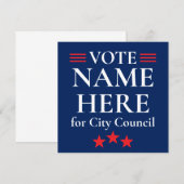 Personalisierte Wahlkampfwahl Einladung (Vorne/Hinten)