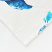 Personalisierte Wal-Flanelldecke mit Monogramm Fleecedecke (Ecke)