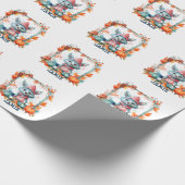 Personalisierte Wald-Fuchs-Halloween-Geschenkverpa Geschenkpapier (Ecke)