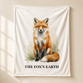Personalisierte Wald-Fuchs-Northwoods-Rückzugs-Kun Fleecedecke