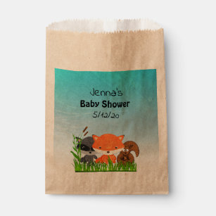 Personalisierte Waldkreaturen Baby-Duschtasche Geschenktütchen