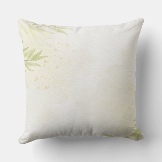 Personalisierte Waldsafari-Giraffe Grünkinder Kissen (Rückseite)