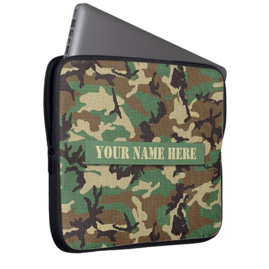 Personalisierte Waldtarnungs-Laptop-Hülse Laptopschutzhülle (Vorne Rechts)