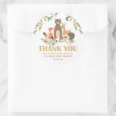 Personalisierte Waldtiere Vielen Dank Runder Aufkleber (Tasche)