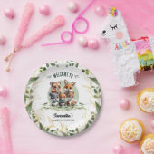 Personalisierte Waldwunder-Baby-Party Pappteller (Party)
