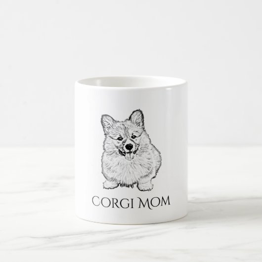 Personalisierte walisische Corgi "Corgi Mama" Tass Kaffeetasse (Mittel)