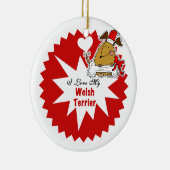 Personalisierte walisische Terrier Keepake Ornamen Keramik Ornament (Rechts)
