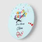 Personalisierte Wall Clock - Einzigartiges Geburts Große Wanduhr (Winkel)