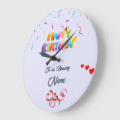 Personalisierte Wall Clock - Einzigartiges Geburts Große Wanduhr (Winkel)