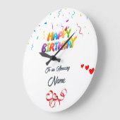 Personalisierte Wall Clock - Einzigartiges Geburts Große Wanduhr (Winkel)
