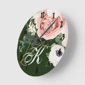 Personalisierte Wall Clock Geometric Garden Rose J Runde Wanduhr (Winkel)