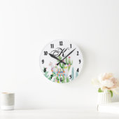 Personalisierte Wall-Uhr Boho Llama Bohemisch Cact Runde Wanduhr (Zuhause)