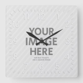 Personalisierte Wall-Uhren Custom Big Square Foto Quadratische Wanduhr