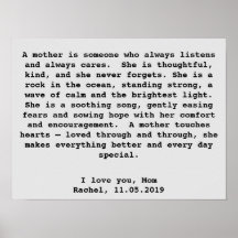 Personalisierte Wandkunstgeschenke für Mama mit Wo