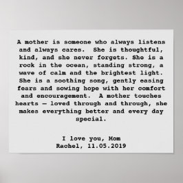 Personalisierte Wandkunstgeschenke für Mama mit Wo Poster