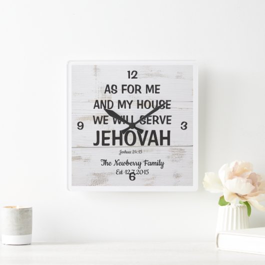 Personalisierte Wanduhr "Wie ich und mein Haus" (Zuhause)