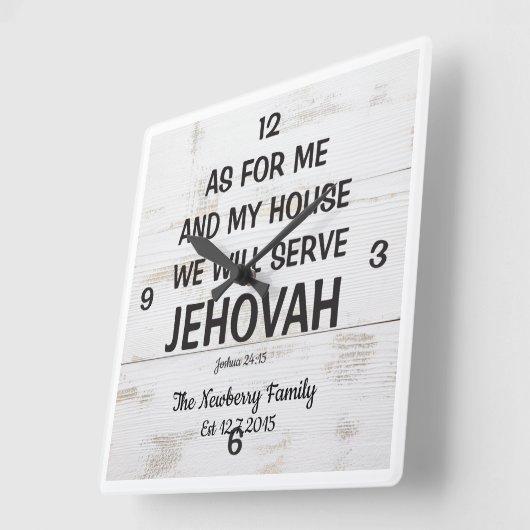 Personalisierte Wanduhr "Wie ich und mein Haus" (Winkel)