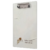 Personalisierte Warme Braune Feder Monogramm Klemmbrett (Links)