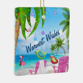 Personalisierte Warmwünsche Birds Weihnachten Keramikornament (Rechts)