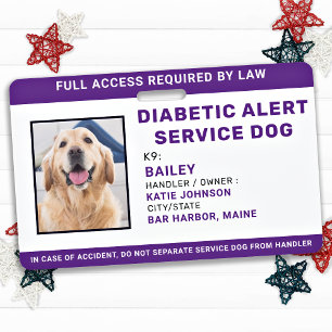 Personalisierte Warnhinweise für Diabetiker Hunde Ausweis