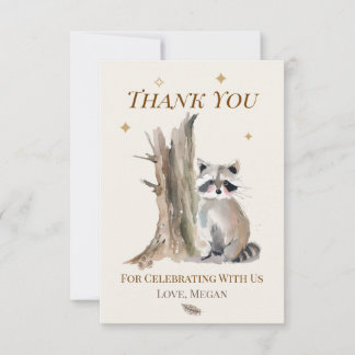 Personalisierte Waschbär-Dankeskarte Dankeskarte