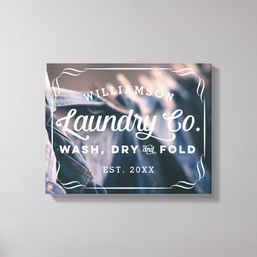Personalisierte Wäscherei Aqua Wäscherei Co Wash T Leinwanddruck (Vorderseite)
