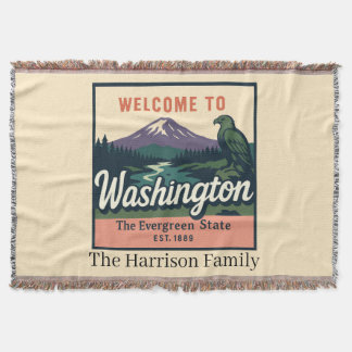 Personalisierte Washington-Wurfdecke Decke