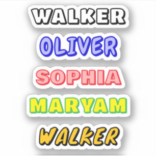 Personalisierte wasserdichte Namensgeschenk-Aufkle Aufkleber