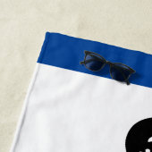 Personalisierte Wasserfahrzeuge mit Streifen und A Strandtuch (Beispiel)