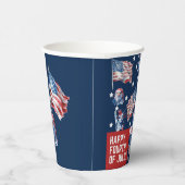 Personalisierte Wasserfarbe 4. Juli Pappbecher (Rechts)