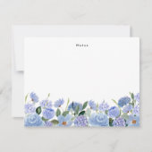 Personalisierte Wasserfarbe Blaue Hydrangeas Mitteilungskarte (Vorderseite)
