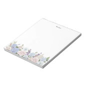 Personalisierte Wasserfarbe Blaue Hydrangeas Notizblock (Rotiert)