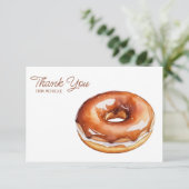 Personalisierte Wasserfarbe Donut Danke Karten (Stehend Vorderseite)
