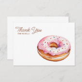 Personalisierte Wasserfarbe Donut Danke Karten (Vorne/Hinten)