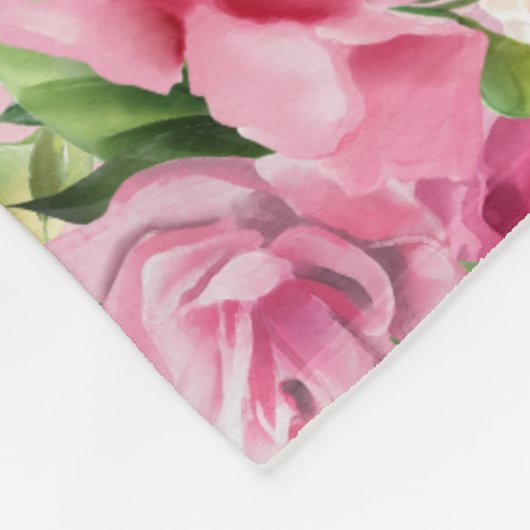 Personalisierte Wasserfarbe Einhorn Fleecedecke (Ecke)