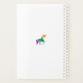 Personalisierte Wasserfarbe Einhorn Trendy Beautif Planer (Rückseite)
