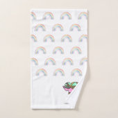 Personalisierte Wasserfarbe Elephant Regenbogen Badhandtuch Set (Handtuch)