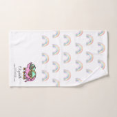 Personalisierte Wasserfarbe Elephant Regenbogen Badhandtuch Set (Handtuch)