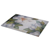Personalisierte Wasserfarbe Elfenbein Magnolia Blü Schneidebrett (Ecke)