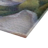 Personalisierte Wasserfarbe Elfenbein Magnolia Blü Schneidebrett (Ecke)