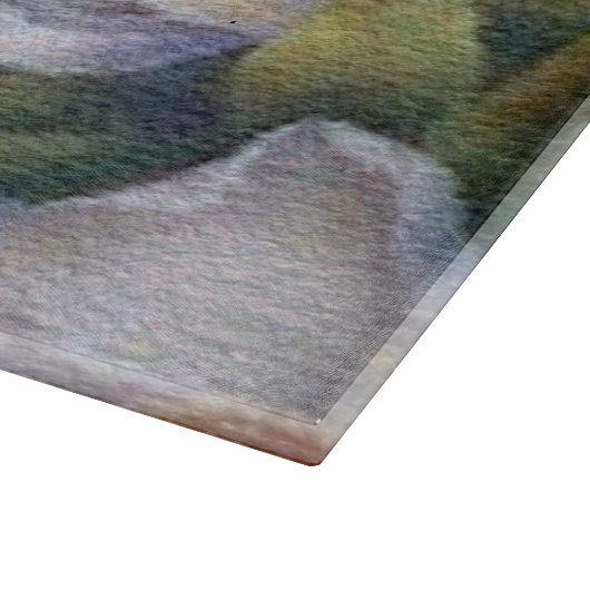 Personalisierte Wasserfarbe Elfenbein Magnolia Blü Schneidebrett (Ecke)