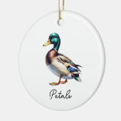 Personalisierte Wasserfarbe Ente Stockente Keramik Ornament (Links)