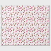 Personalisierte Wasserfarbe Erdbeere Ice Geschenkpapier (Flach)