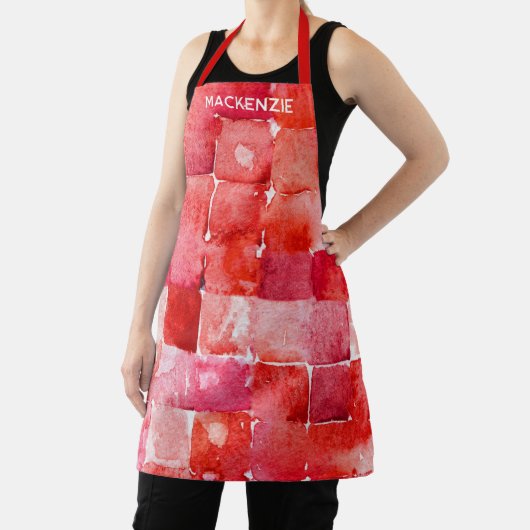 Personalisierte Wasserfarbe Farbe Künstlerrot Schürze (InSitu)